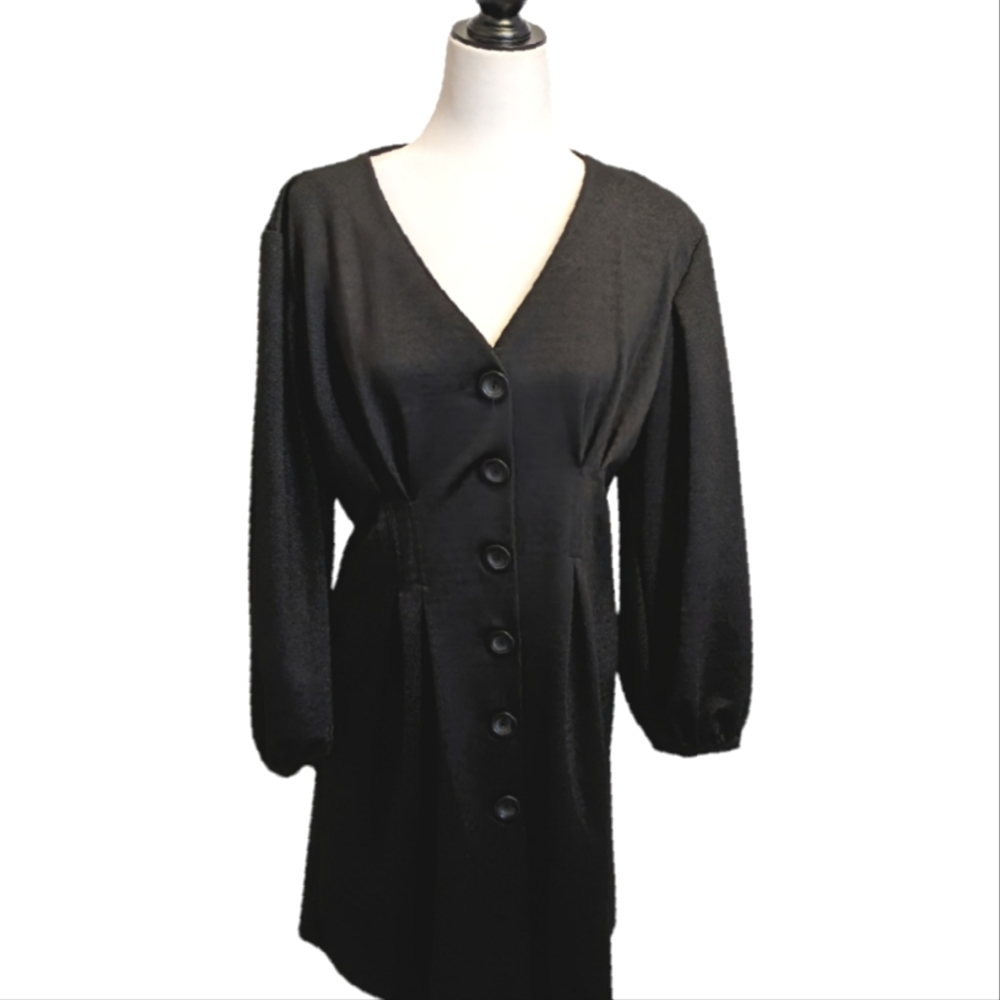 Lovely black dress.  Button down.   Paolino.  Size S.  Nicely styled . N…